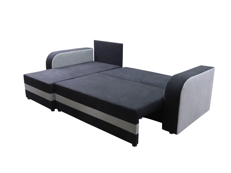 CORNER SOFA BED ALEXA BLACK / DARK GREY 238cm universal