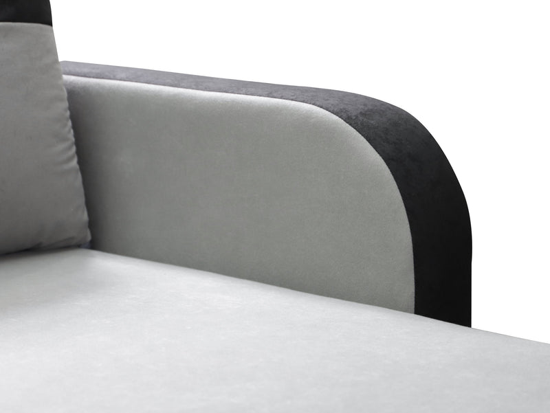 CORNER SOFA BED ALEXIS BLACK / GREY 238cm universal RIGHT/LEFT CORNER - Anna Furniture