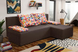 SMALL CORNER SOFA BED MONTANA 201CM CHOICE OF COLOR UNIVERSAL CORNER RIGHT/LEFT CORNER / FOAMTHIS MODEL IS UNIVERSAL WHICH MEANS YOU CAN CHOOSE CORNER SIDE DURING ASSEMBLY2x LARGE 2X SMALL SIDE PILLOWS INCLUDED1X STORAGE SPACEMADE IN MALMO FABRIC CLICK HE