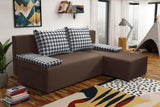 SMALL CORNER SOFA BED TOM 201CM CHOICE OF COLOR UNIVERSAL RIGHT/LEFT CORNER / FOAMTHIS MODEL IS UNIVERSAL WHICH MEANS YOU CAN CHOOSE CORNER SIDE DURING ASSEMBLY2x LARGE 2X SMALL SIDE PILLOWS INCLUDED1X STORAGE SPACEMADE IN MALMO FABRIC CLICK HEREThe corne