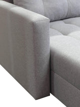 CORNER SOFA BED BRIAN 222CM + STORAGE PUFF / OTTOMAN MALMO 90 UNIVERSAL RIGHT/LEFT CORNERTHIS MODEL IS UNIVERSAL WHICH MEANS YOU CAN CHOOSE CORNER SIDE DURING ASSEMBLYMADE IN MALMO FABRIC CLICK HERE3x PILLOWS INCLUDED2X STORAGE SPACE IN CORNER SOFA1X STOR