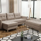 CORNER SOFA BED BRIAN 222CM + STORAGE PUFF / OTTOMAN CHOICE OF COLOR UNIVERSAL RIGHT/LEFT CORNER / BONELL SPINGS + FOAMTHIS MODEL IS UNIVERSAL WHICH MEANS YOU CAN CHOOSE CORNER SIDE DURING ASSEMBLYMADE IN MALMO FABRIC CLICK HERE3x PILLOWS INCLUDED2X STORA
