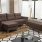 CORNER SOFA BED BRIAN 222CM + STORAGE PUFF / OTTOMAN CHOICE OF COLOR UNIVERSAL RIGHT/LEFT CORNER / BONELL SPINGS + FOAMTHIS MODEL IS UNIVERSAL WHICH MEANS YOU CAN CHOOSE CORNER SIDE DURING ASSEMBLYMADE IN MALMO FABRIC CLICK HERE3x PILLOWS INCLUDED2X STORA