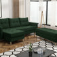 CORNER SOFA BED BRIAN 222CM + STORAGE PUFF / OTTOMAN CHOICE OF COLOR UNIVERSAL RIGHT/LEFT CORNER / BONELL SPINGS + FOAMTHIS MODEL IS UNIVERSAL WHICH MEANS YOU CAN CHOOSE CORNER SIDE DURING ASSEMBLYMADE IN MALMO FABRIC CLICK HERE3x PILLOWS INCLUDED2X STORA
