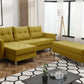 CORNER SOFA BED BRIAN 222CM + STORAGE PUFF / OTTOMAN CHOICE OF COLOR UNIVERSAL RIGHT/LEFT CORNER / BONELL SPINGS + FOAMTHIS MODEL IS UNIVERSAL WHICH MEANS YOU CAN CHOOSE CORNER SIDE DURING ASSEMBLYMADE IN MALMO FABRIC CLICK HERE3x PILLOWS INCLUDED2X STORA