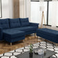CORNER SOFA BED BRIAN 222CM + STORAGE PUFF / OTTOMAN CHOICE OF COLOR UNIVERSAL RIGHT/LEFT CORNER / BONELL SPINGS + FOAMTHIS MODEL IS UNIVERSAL WHICH MEANS YOU CAN CHOOSE CORNER SIDE DURING ASSEMBLYMADE IN MALMO FABRIC CLICK HERE3x PILLOWS INCLUDED2X STORA