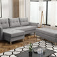 CORNER SOFA BED BRIAN 222CM + STORAGE PUFF / OTTOMAN CHOICE OF COLOR UNIVERSAL RIGHT/LEFT CORNER / BONELL SPINGS + FOAMTHIS MODEL IS UNIVERSAL WHICH MEANS YOU CAN CHOOSE CORNER SIDE DURING ASSEMBLYMADE IN MALMO FABRIC CLICK HERE3x PILLOWS INCLUDED2X STORA