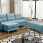 CORNER SOFA BED BRIAN 222CM + STORAGE PUFF / OTTOMAN CHOICE OF COLOR UNIVERSAL RIGHT/LEFT CORNER / BONELL SPINGS + FOAMTHIS MODEL IS UNIVERSAL WHICH MEANS YOU CAN CHOOSE CORNER SIDE DURING ASSEMBLYMADE IN MALMO FABRIC CLICK HERE3x PILLOWS INCLUDED2X STORA