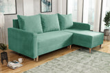 NEW! CORNER SOFA BED SNUGGY 222CM CHOICE OF 41 COLORS UNIVERSAL CORNER RIGHT/LEFT / FOAMTHIS MODEL IS UNIVERSAL WHICH MEANS YOU CAN CHOOSE CORNER SIDE DURING ASSEMBLY3x PILLOWS INCLUDED1X STORAGE SPACESOFT TOUCH FABRC MANILA CLICK HERE DIMENTIONS222X137.5