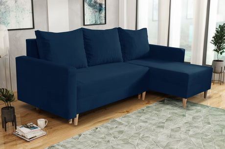 NEW! CORNER SOFA BED SNUGGY 222CM MANILA 26 UNIVERSAL CORNER RIGHT/LEFT / FOAMTHIS MODEL IS UNIVERSAL WHICH MEANS YOU CAN CHOOSE CORNER SIDE DURING ASSEMBLY3x PILLOWS INCLUDED1X STORAGE SPACESOFT TOUCH FABRC MANILA CLICK HERE DIMENTIONS 222X137.5CM SLEEPI