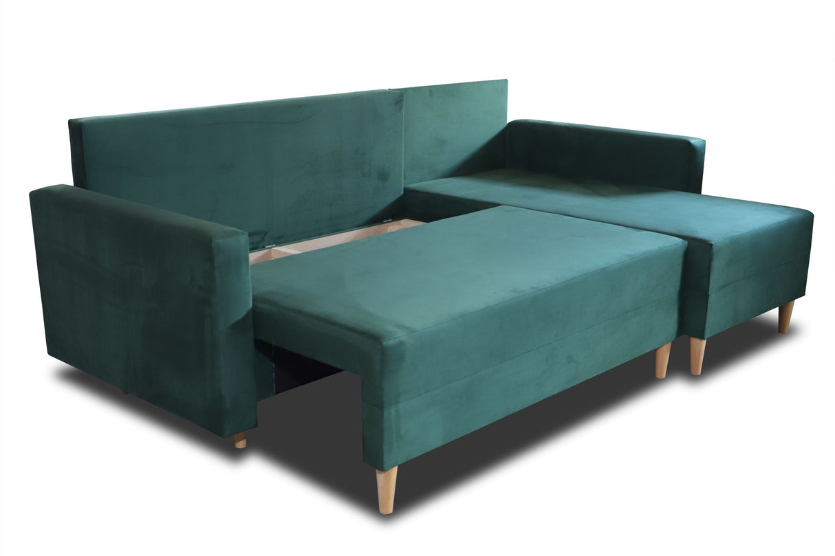NEW! CORNER SOFA BED SNUGGY 222CM MANILA 26 UNIVERSAL CORNER RIGHT/LEFT / FOAMTHIS MODEL IS UNIVERSAL WHICH MEANS YOU CAN CHOOSE CORNER SIDE DURING ASSEMBLY3x PILLOWS INCLUDED1X STORAGE SPACESOFT TOUCH FABRC MANILA CLICK HERE DIMENTIONS 222X137.5CM SLEEPI