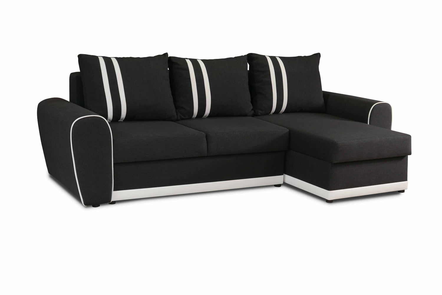 CORNER SOFA BED DORIS 246CM 2X STORAGE SPACE UNIVERSAL RIGHT/LEFT CORNER / BONELL SPRINGS + FOAMTHIS MODEL IS UNIVERSAL WHICH MEANS YOU CAN CHOOSE CORNER SIDE DURING ASSEMBLYBONELL SPRINGS + FOAM 2X Storage space 3X pillow included CHOICE OF COLOR Product