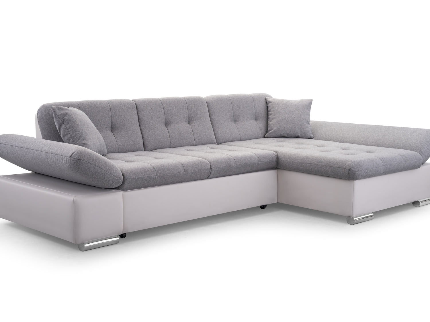 CORNER SOFA BED TOKYO GREY/WHITE 278cm TATUM 279 / SOFT 17 / SPRINGS + FOAMADJUSTABLE ARMRESTSLARGE SLEEPING AREALIFT UP STORAGE SPACEFOAM + WAVY SPRINGS TOP OF SOFA FABRIC TATUM CLICK HERE BTOOM FAUX LEATHER SOFT CLICK HEREAnna Furniture