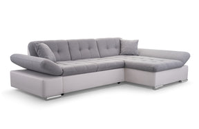 CORNER SOFA BED TOKYO GREY/WHITE 278cm TATUM 279 / SOFT 17 / SPRINGS + FOAMADJUSTABLE ARMRESTSLARGE SLEEPING AREALIFT UP STORAGE SPACEFOAM + WAVY SPRINGS TOP OF SOFA FABRIC TATUM CLICK HERE BTOOM FAUX LEATHER SOFT CLICK HEREAnna Furniture