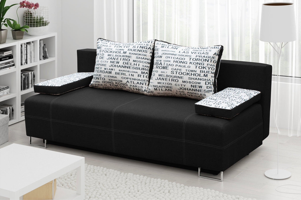 SOFA BED RIVIA 195CM CHOICE OF COLOR / BONELL SPRINGS + FOAMEmail us after placing order eith choosen colors from samples in photos. Include your order number email: Info@annafurniture.co.uk The couch is made of high-quality materials. Its solid frame is