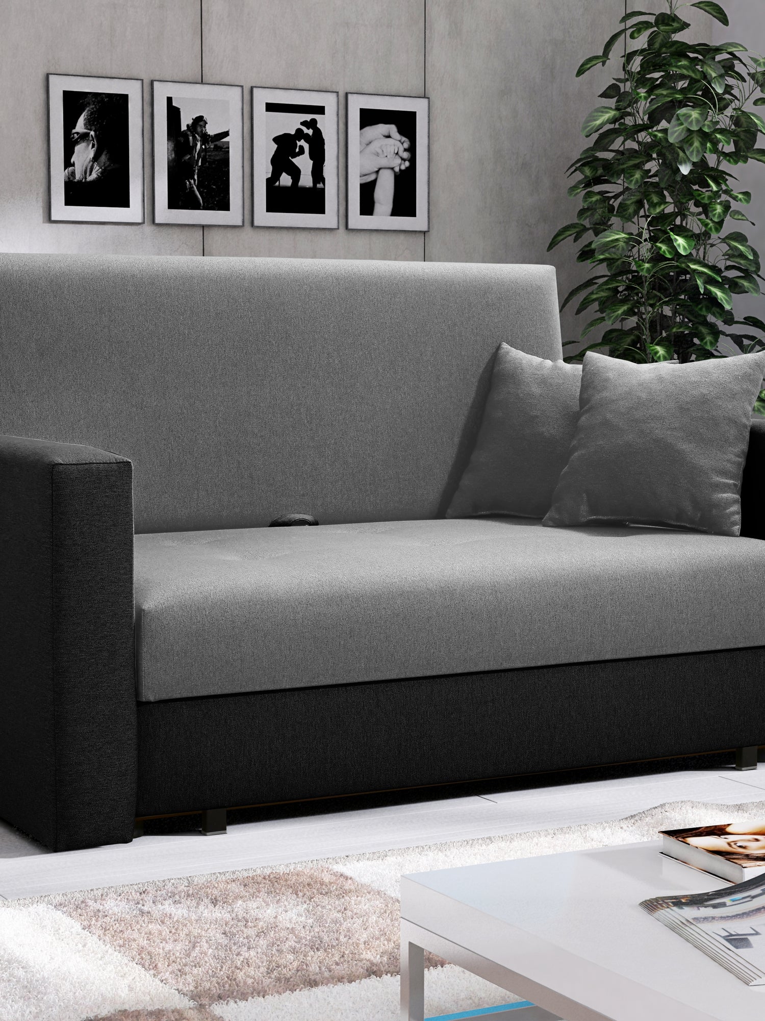 2 SEATER SOFA BED SMART II 137CM CHOICE OF COLORS / SPRINGS + FOAMDimensions :- width 137 cm- height 85 cm- depth 95 cm- area sleeping 113/195 cm(no possibility to change dimensions) +/- 3The sofa is made on a wooden skeleton, the seat uses corrugated spr