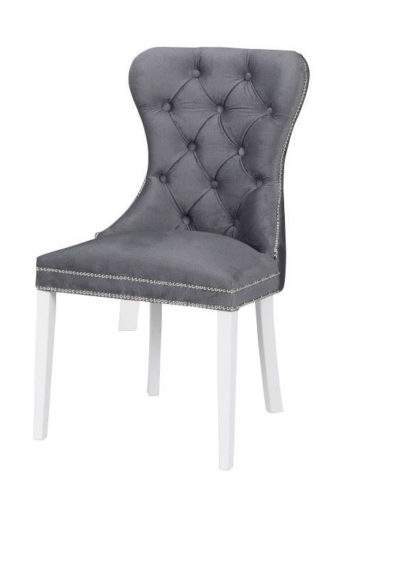 BOSS DINING SET WITH 4 CHAIRS EXTANDABLE TABLETable (natural veneer)Dimensions: ⌀ 110cmheight: 77cmWhen unfolded: 260 x 110 (3 inserts 50 cm each)Chair with a knocker- height: 96cm- width: 55cm- depth: 44cm- seat height: 48 cmAnna Furniture