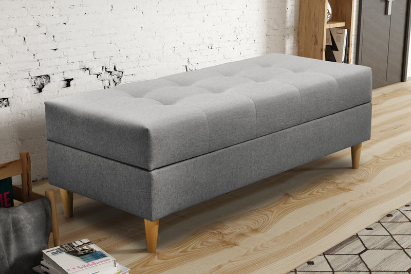 OTTOMAN STORAGE BOX 129X55CM MATCHING WITH SOFA BRIAN AND PALMO CHOICE OF COLORS - Anna Furniture