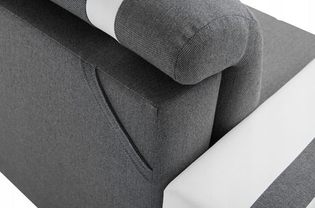 CORNER SOFA BED DINA 236CM 2X STORAGE SPACE GREY/BLACK INARI 91/1114 UNIVERSAL CORNER RIGHT/LEFT CORNER / BONELL SPRINGS + FOAMVIEW ALL COLORS CLICK HERE﻿THIS MODEL IS UNIVERSAL WHICH MEANS YOU CAN CHOOSE CORNER SIDE DURING ASSEMBLYBONELL SPRINGS + FOAM 2