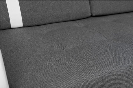 CORNER SOFA BED DINA 236CM 2X STORAGE SPACE GREY/BLACK INARI 91/1114 UNIVERSAL CORNER RIGHT/LEFT CORNER / BONELL SPRINGS + FOAMVIEW ALL COLORS CLICK HERE﻿THIS MODEL IS UNIVERSAL WHICH MEANS YOU CAN CHOOSE CORNER SIDE DURING ASSEMBLYBONELL SPRINGS + FOAM 2