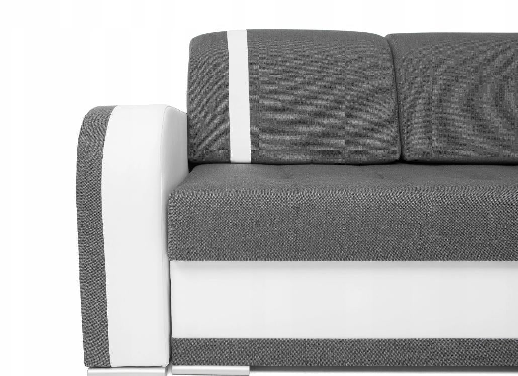 CORNER SOFA BED DINA 236CM 2X STORAGE SPACE GREY/WHITE INARI 96/1115 UNIVERSAL CORNER RIGHT/LEFT CORNER / BONELL SPRINGS + FOAMVIEW ALL COLORS CLICK HERETHIS MODEL IS UNIVERSAL WHICH MEANS YOU CAN CHOOSE CORNER SIDE DURING ASSEMBLYBONELL SPRINGS + FOAM 2X