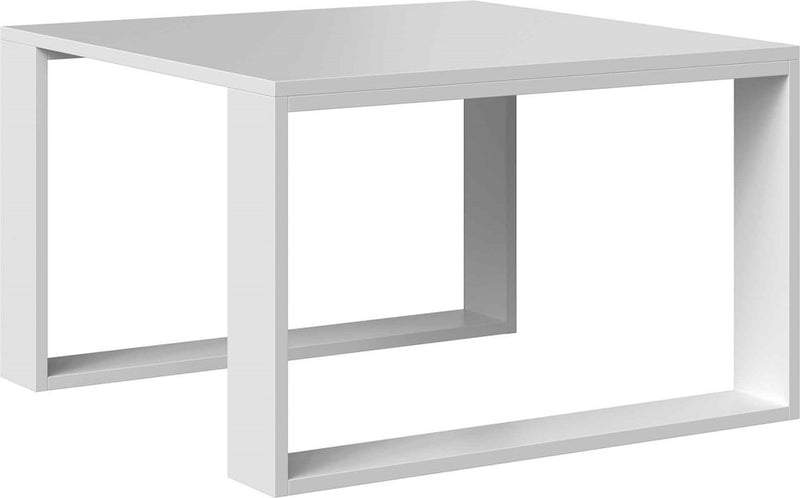 COFFEE TABLE LIVING ROOM LOFT MODERN MINI WHITE 67x67cm - Anna Furniture
