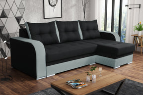 CORNER SOFA BED SAM TWIST 23 / 1132 236CM 2X STORAGE SPACE universal RIGHT/LEFT CORNER / BONELL SPRINGS + FOAMTHIS MODEL IS UNIVERSAL WHICH MEANS YOU CAN CHOOSE CORNER SIDE DURING ASSEMBLY3x PILLOWS INCLUDED2X STORAGE SPACE BONELL SPRINGS + FOAM - length: