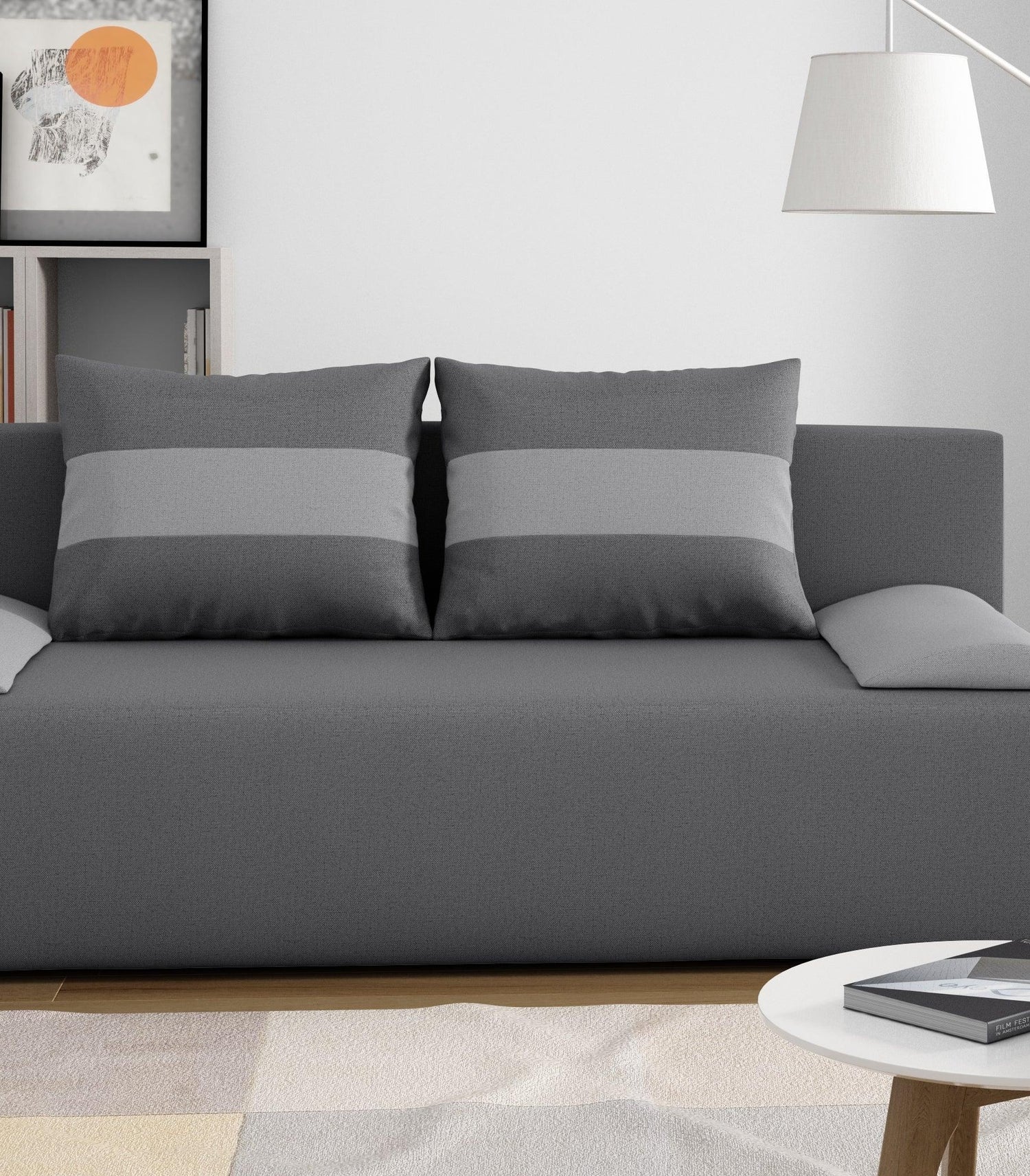 SOFA BED VERA 197CM CHOICE OF COLOR / FOAMMADE IN INARI FABRIC CLICK HEREThe couch is made of high-quality materials. Its solid frame is made of solid wood and furniture board.The seat and backrest are made of first-class foam, which makes it relatively r
