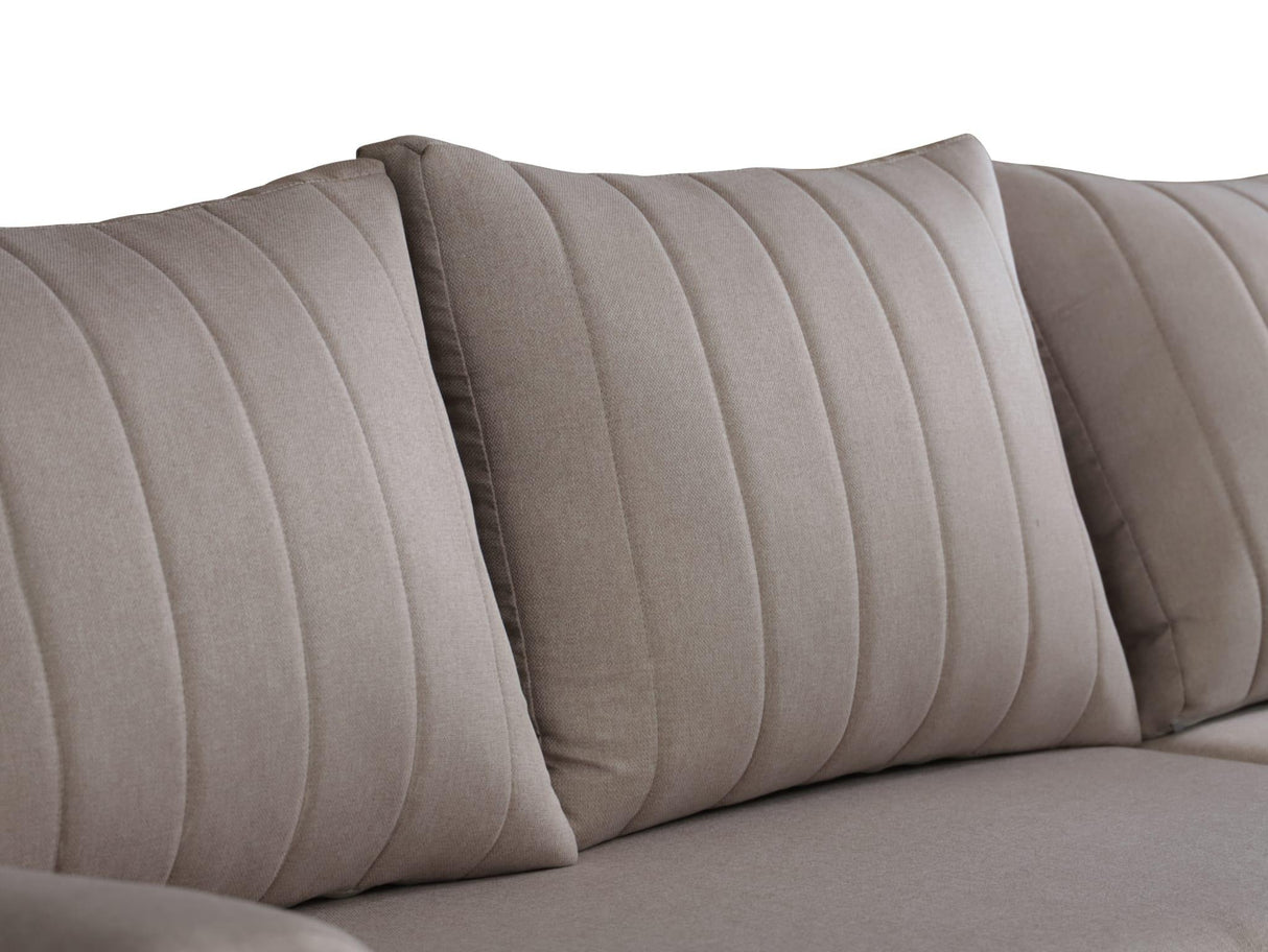 CORNER SOFA BED MALIBU 248CM UNIVERSAL CHOICE OF COLORS UNIVERSAL RIGHT/LEFT CORNER / FOAMTHIS MODEL IS UNIVERSAL WHICH MEANS YOU CAN CHOOSE CORNER SIDE DURING ASSEMBLYMADE IN MALMO FABRIC CLICK HERE3x PILLOWS INCLUDED1X STORAGE SPACEDIMENTIONS:Corner wid