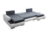 CORNER SOFA BED LONDON U SHAPE 2316/1132/60 322CM 3X STORAGE SPACE STAIN RESISTANT EASY CLEAN FABRIC / BONELL SPRINGS + FOAMFABRIC:CASABLANCA + FAUX LEATHERFEATURES:3X STORAGE CONTAINERS2XGLASS SHELFSTAIN RESISTANT FABRICBONELL SPRINGS + FOAMCASABLANCAIs