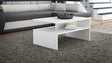 COFFEE TABLE BOSSY WHITE 90X60CMDIMENSIONS: Height: 45 cm Width: 90 cm Depth: 60 cm Table top: 60 x 90 cmTabletop thickness: 16 mmUsage:The surface of the furniture should be cleaned with a soft cloth. Avoid using harsh chemicals.In the package:Assembly i