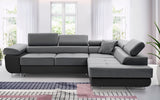 ASH II 273CM TRINITY 14 SOFT 11 / SPRINGS + FOAMWavy springs + foam Large sleeping areaMADE IN WATER RESISTANT TRINITY FABRIC CLICK HERE + FAUX LEATHER CLICK HERE Dimensions W: 273cm D:203cm H: 90cm Sleeping area: 195x123cmAnna Furniture
