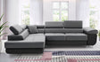 ASH II 273CM TRINITY 14 SOFT 11 / SPRINGS + FOAMWavy springs + foam Large sleeping areaMADE IN WATER RESISTANT TRINITY FABRIC CLICK HERE + FAUX LEATHER CLICK HERE Dimensions W: 273cm D:203cm H: 90cm Sleeping area: 195x123cmAnna Furniture
