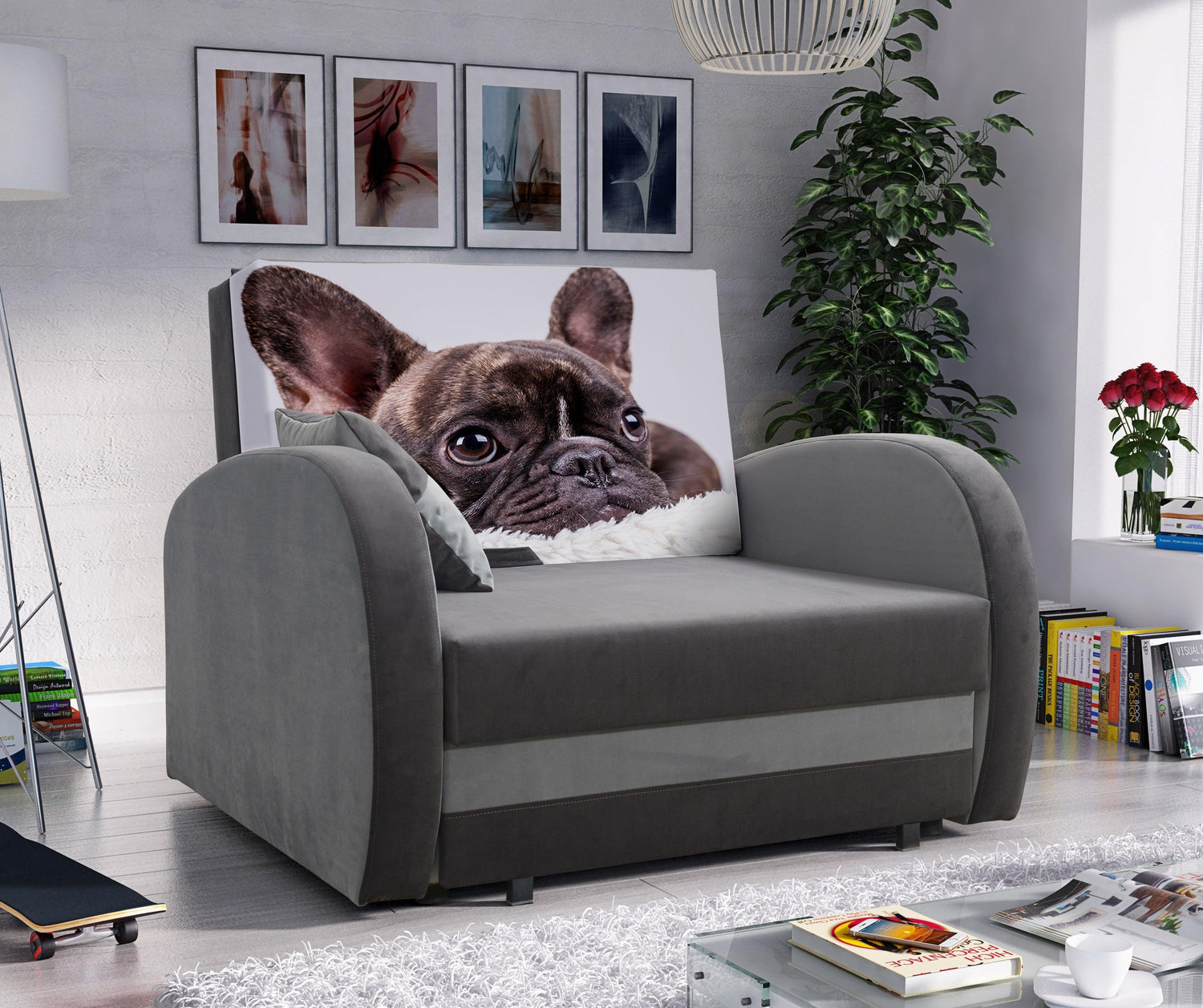 SINGLE SOFA BED TOLA 100CM *CHOICE OF COLORS* EASY CLEAN FABRIC / FOAMDimensions:- width 100 cm- height 85 cm- depth 97 cm- sleeping area 80/195 cm Made on a solid pine skeleton, the structure will allow for long-term and trouble-free use Sleeping functio