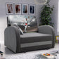SINGLE SOFA BED TOLA 100CM *CHOICE OF COLORS* EASY CLEAN FABRIC / FOAMDimensions:- width 100 cm- height 85 cm- depth 97 cm- sleeping area 80/195 cm Made on a solid pine skeleton, the structure will allow for long-term and trouble-free use Sleeping functio