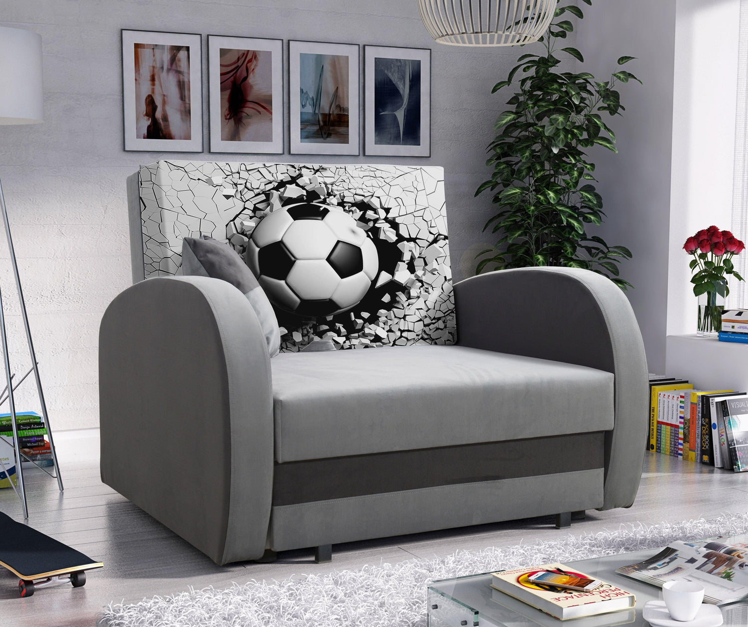 SINGLE SOFA BED TOLA 100CM *CHOICE OF COLORS* EASY CLEAN FABRIC / FOAMDimensions:- width 100 cm- height 85 cm- depth 97 cm- sleeping area 80/195 cm Made on a solid pine skeleton, the structure will allow for long-term and trouble-free use Sleeping functio