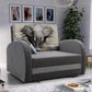 SINGLE SOFA BED TOLA 100CM *CHOICE OF COLORS* EASY CLEAN FABRIC / FOAMDimensions:- width 100 cm- height 85 cm- depth 97 cm- sleeping area 80/195 cm Made on a solid pine skeleton, the structure will allow for long-term and trouble-free use Sleeping functio
