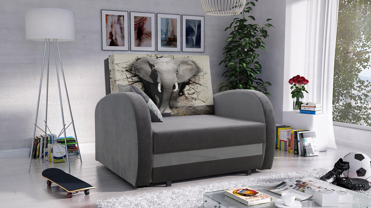 SINGLE SOFA BED TOLA 100CM *CHOICE OF COLORS* EASY CLEAN FABRIC / FOAMDimensions:- width 100 cm- height 85 cm- depth 97 cm- sleeping area 80/195 cm Made on a solid pine skeleton, the structure will allow for long-term and trouble-free use Sleeping functio