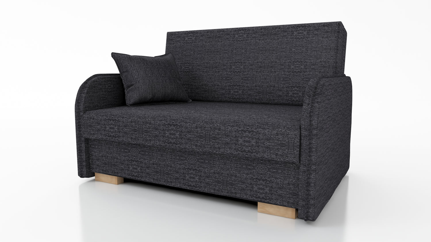 2 SEATER SOFA BED GOLDY 124CM EASY CLEAN FABRIC / SPRINGS + FOAMDimensions : width 124 cm height to the seat 38 cm side height 60 cm depth 100 cm seat depth 65 cm over sleeping 113/195 cm(no possibility to change dimensions) +/- 3BERLIN FABRIC CLICK HEREJ