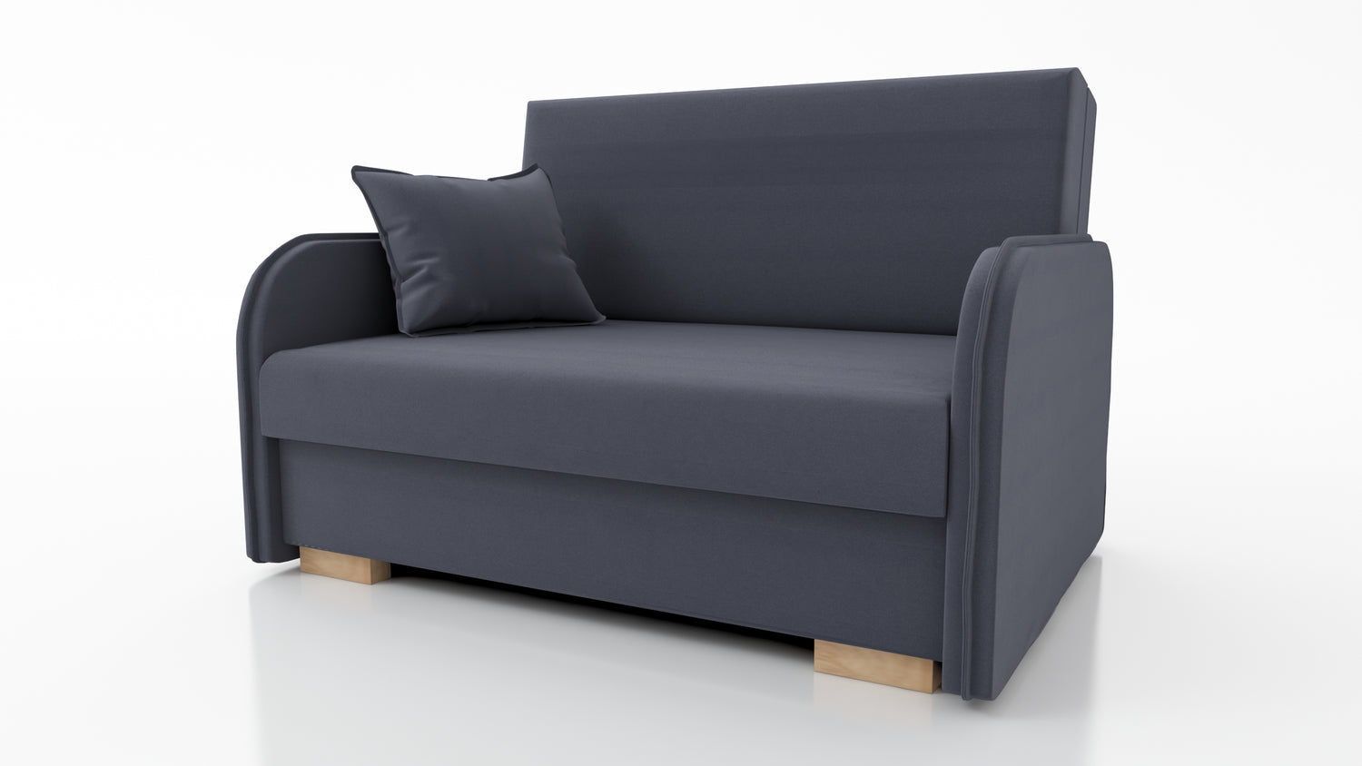 2 SEATER SOFA BED GOLDY 124CM EASY CLEAN FABRIC / SPRINGS + FOAMDimensions : width 124 cm height to the seat 38 cm side height 60 cm depth 100 cm seat depth 65 cm over sleeping 113/195 cm(no possibility to change dimensions) +/- 3BERLIN FABRIC CLICK HEREJ