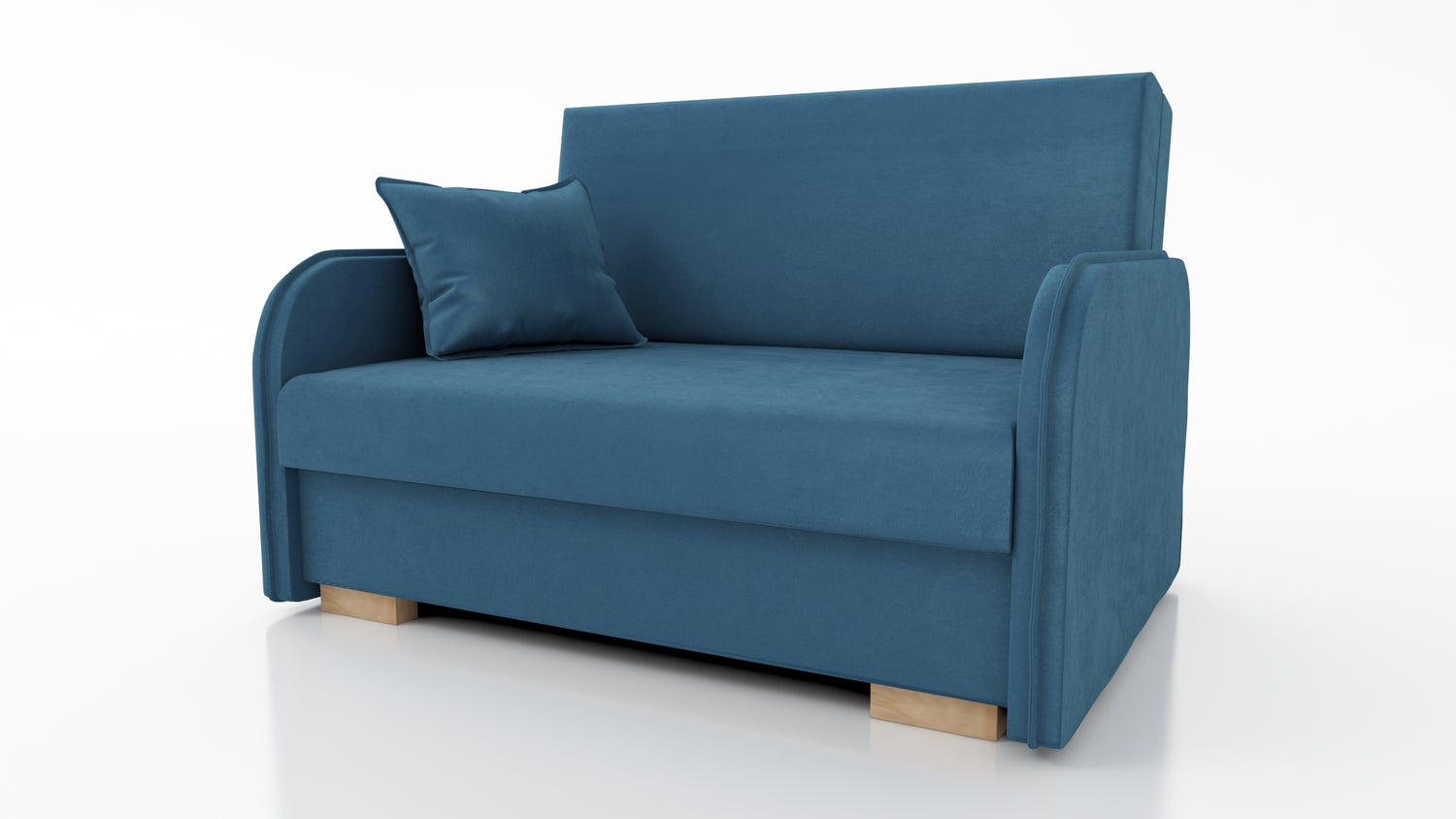 2 SEATER SOFA BED GOLDY 124CM EASY CLEAN FABRIC / SPRINGS + FOAMDimensions : width 124 cm height to the seat 38 cm side height 60 cm depth 100 cm seat depth 65 cm over sleeping 113/195 cm(no possibility to change dimensions) +/- 3BERLIN FABRIC CLICK HEREJ