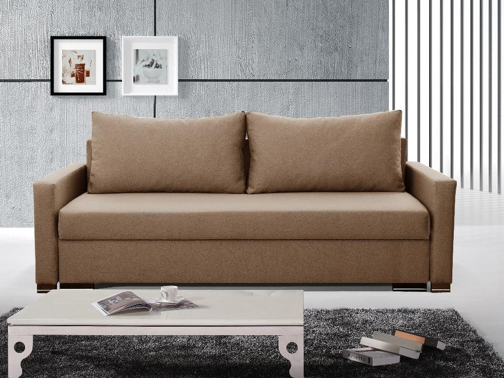 SOFA BED AMY 226cm CHOICE OF 9 COLORS / BONELL SPRINGS + FOAMThe couch is made of high-quality materials. Its solid frame is made of solid wood and furniture board.The seat and backrest are made of a first-class pin and BONEL type springs, which makes it