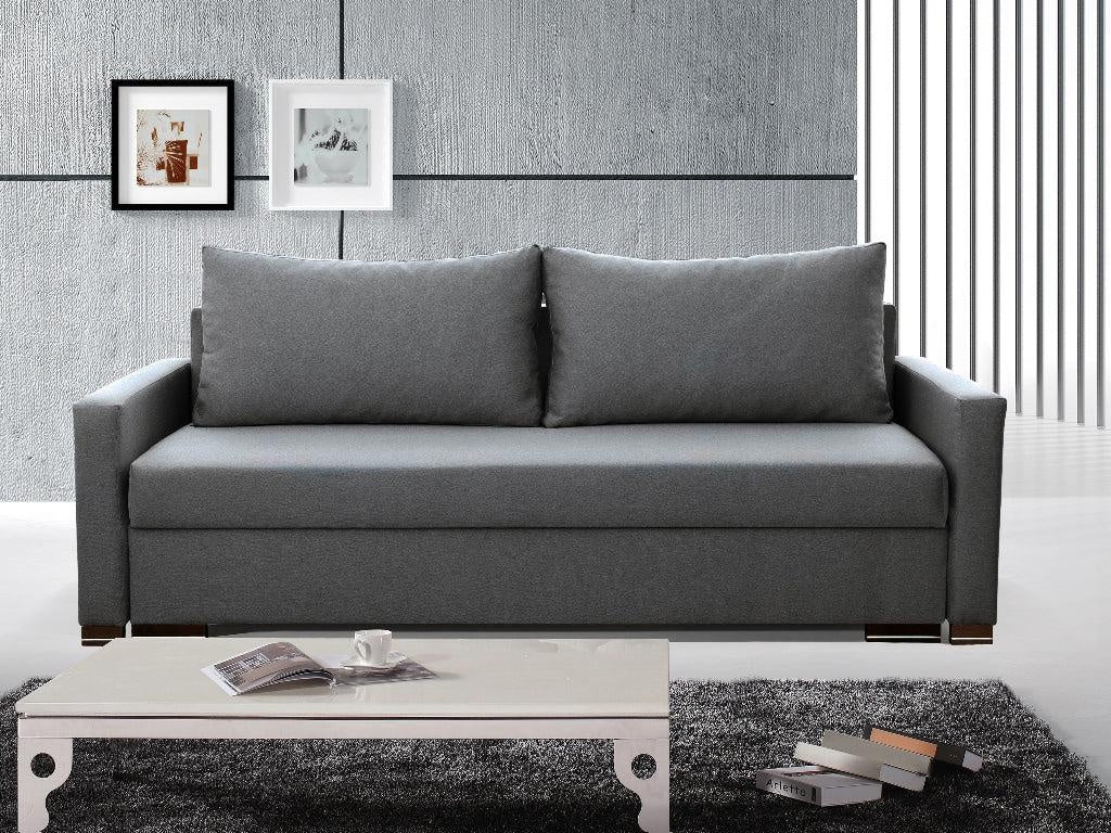 SOFA BED AMY 226cm CHOICE OF 9 COLORS / BONELL SPRINGS + FOAMThe couch is made of high-quality materials. Its solid frame is made of solid wood and furniture board.The seat and backrest are made of a first-class pin and BONEL type springs, which makes it