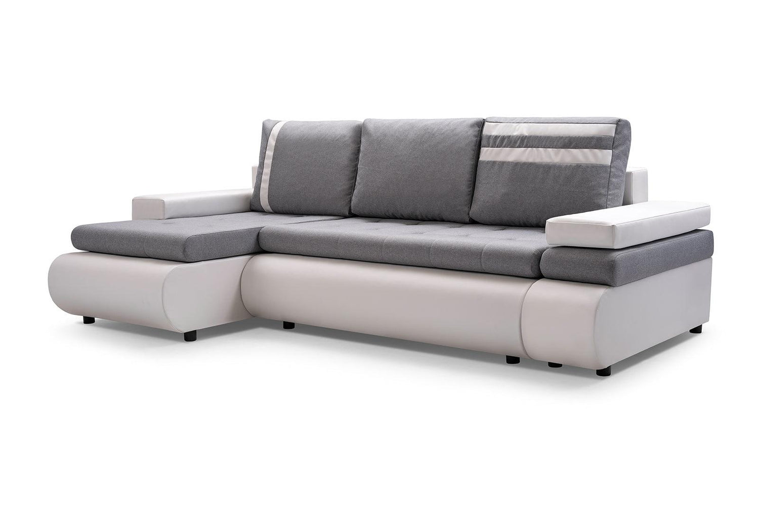 CORNER SOFA BED MAX 241CM / SPRINGS + FOAMSEAT AND CUSHIONS MADE IN LUX FABRIC CLICK HERE BOTTOM AND SIDES MADE OF FAUX LEATHER SOFT CLICK HERECORNER SOFA BED MAXIWAVY SPRINGSFOAM T30SLEEPING FUNCTIONDIMENSTIONS:WIDTH: 241CMDEPTH: 152CMHEIGHT: 85CMAnna Fu