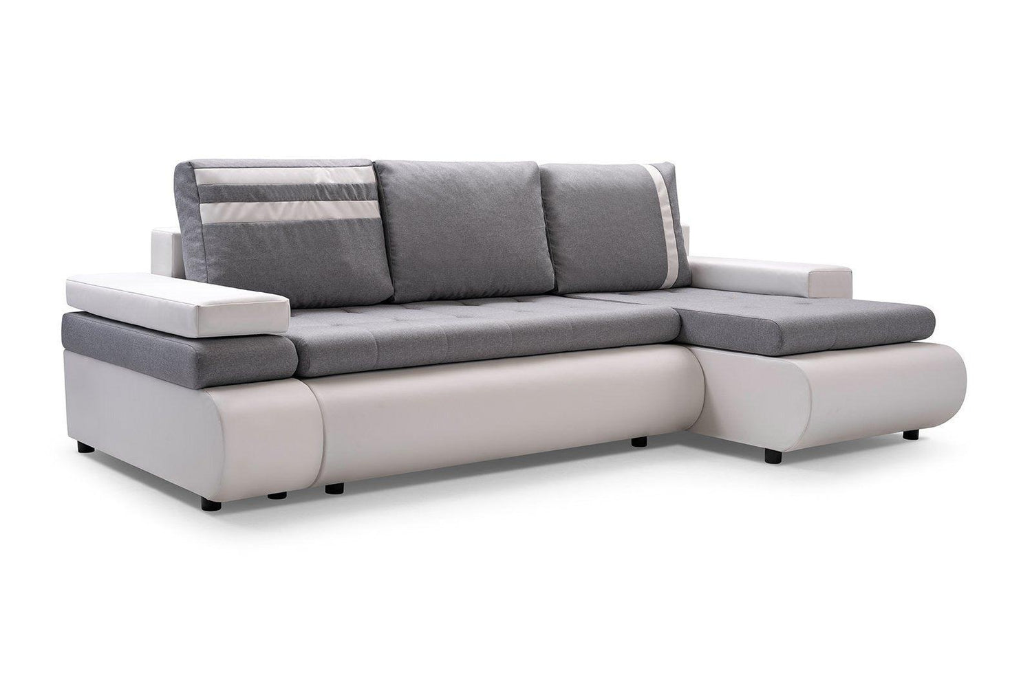 CORNER SOFA BED MAX 241CM / SPRINGS + FOAMSEAT AND CUSHIONS MADE IN LUX FABRIC CLICK HERE BOTTOM AND SIDES MADE OF FAUX LEATHER SOFT CLICK HERECORNER SOFA BED MAXIWAVY SPRINGSFOAM T30SLEEPING FUNCTIONDIMENSTIONS:WIDTH: 241CMDEPTH: 152CMHEIGHT: 85CMAnna Fu