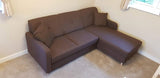 CORNER SOFA BED MILLI HUGO 28 BROWN 220cm / SPRINGS + FOAMMADE IN HUGO FABRIC CLICK HEREWavy springs ✔ Easy to turn it into bed ✔ Storage space✔ Wooden legs ✔ Dimensions: W: 220cm D:165cm, H of seat 42cmAnna Furniture