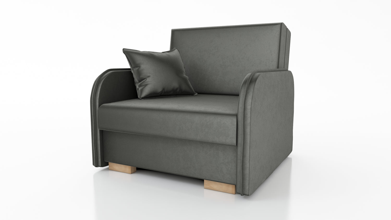 SINGLE SOFA BED GOLDY 90CM / FOAMBERLIN FABRIC CLICK HEREJASMINE FABRIC CLICK HERE EASY CLEAN FABRICMONOLITH FABRIC CLICK HERE STAIN RESISTANTKRONOS FABRIC CLICK HERE EASY CLEAN FABRICThe sofa is made of a wooden frame, the seat is made of PUR T30 / 42 fo