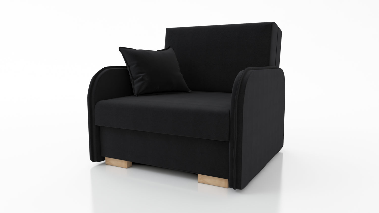 SINGLE SOFA BED GOLDY 90CM / FOAMBERLIN FABRIC CLICK HEREJASMINE FABRIC CLICK HERE EASY CLEAN FABRICMONOLITH FABRIC CLICK HERE STAIN RESISTANTKRONOS FABRIC CLICK HERE EASY CLEAN FABRICThe sofa is made of a wooden frame, the seat is made of PUR T30 / 42 fo