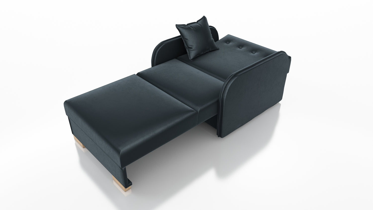 SINGLE SOFA BED GOLDY 90CM / FOAMBERLIN FABRIC CLICK HEREJASMINE FABRIC CLICK HERE EASY CLEAN FABRICMONOLITH FABRIC CLICK HERE STAIN RESISTANTKRONOS FABRIC CLICK HERE EASY CLEAN FABRICThe sofa is made of a wooden frame, the seat is made of PUR T30 / 42 fo
