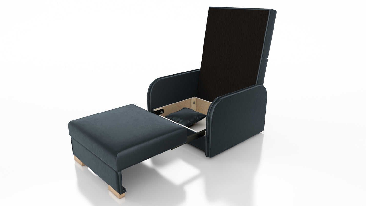 SINGLE SOFA BED GOLDY 90CM / FOAMBERLIN FABRIC CLICK HEREJASMINE FABRIC CLICK HERE EASY CLEAN FABRICMONOLITH FABRIC CLICK HERE STAIN RESISTANTKRONOS FABRIC CLICK HERE EASY CLEAN FABRICThe sofa is made of a wooden frame, the seat is made of PUR T30 / 42 fo